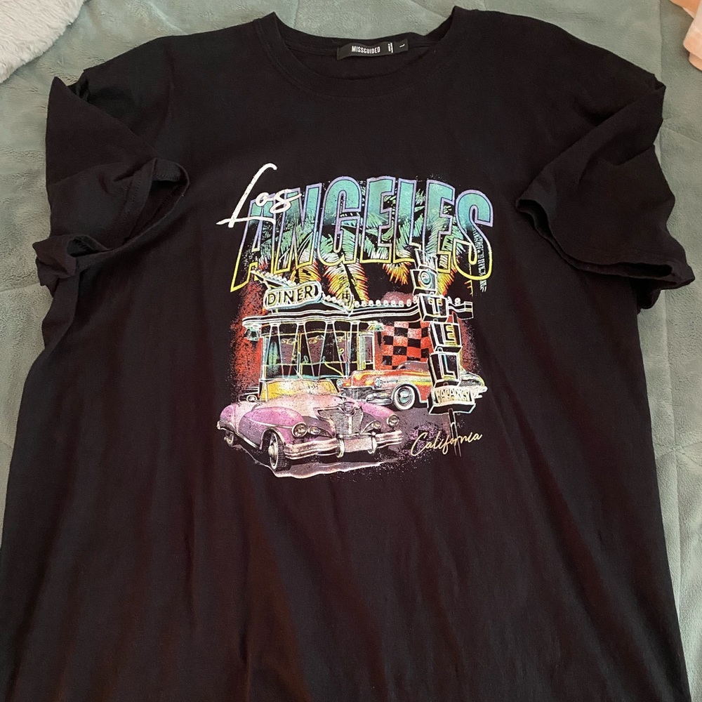 Missguided oversized graphic tee